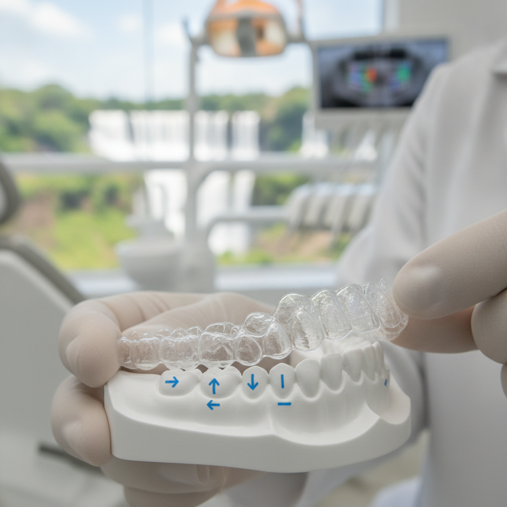 Como os Alinhadores Invisíveis Movimentam os Dentes em Foz do Iguaçu